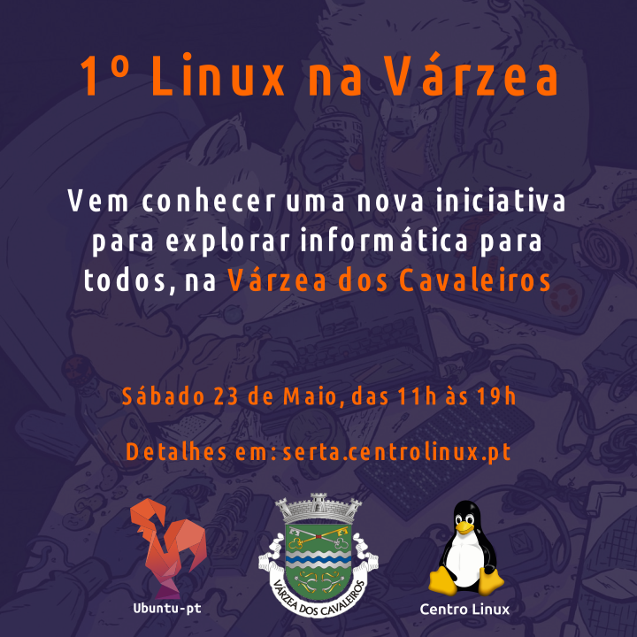 Cartaz com a informação do Dia de Linux