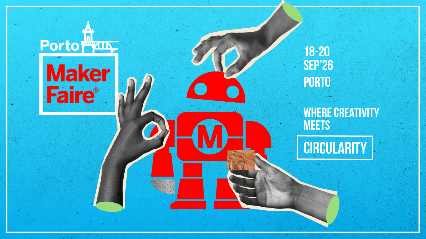 cartaz do evento, com o título &ldquo;where creativity meets circularity&rdquo;